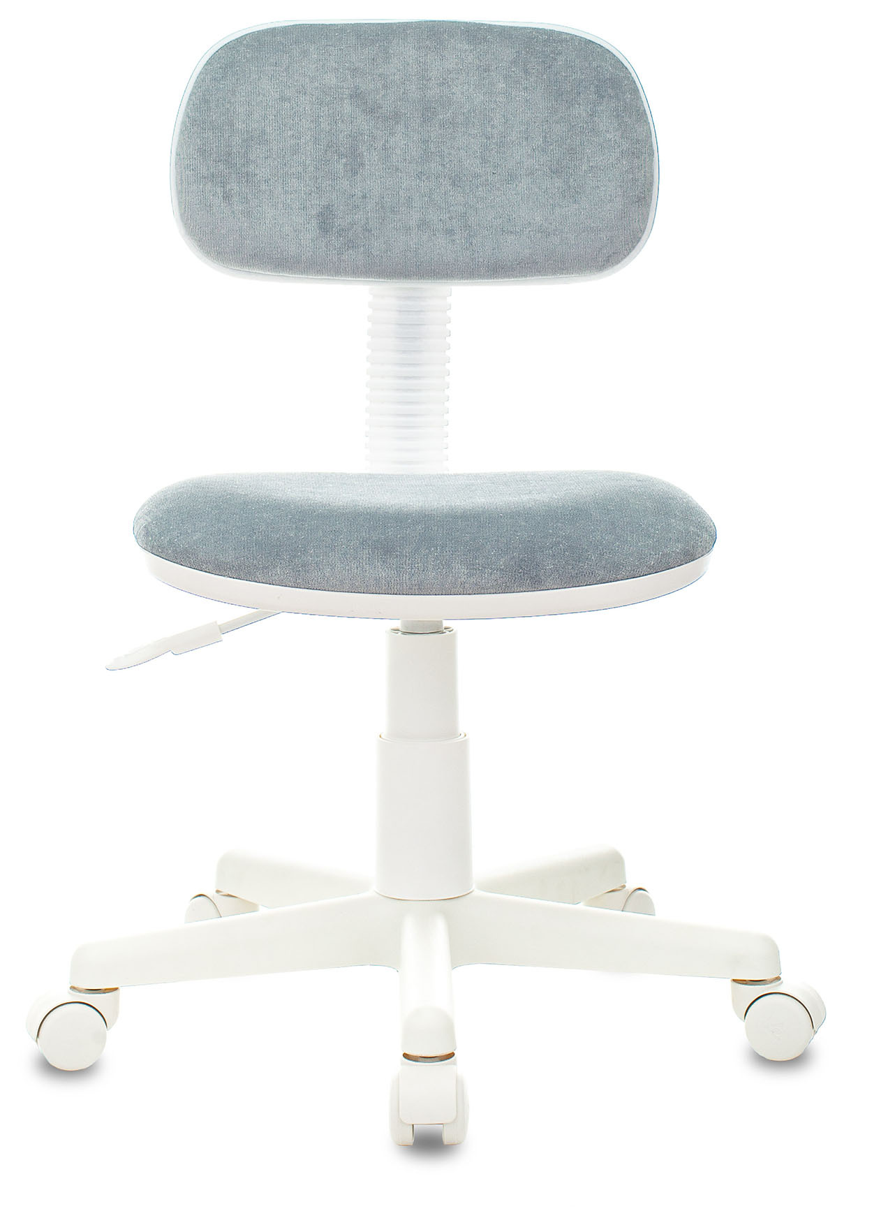 Кресло CH-W201NX ткань Light-28 серо-голубой,опора пластик белый Бюрократ нагрузка до 100 кг