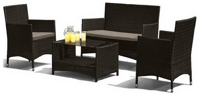 Комплект мебели AFM-2025A Brown 2+1+1+стол журнальный