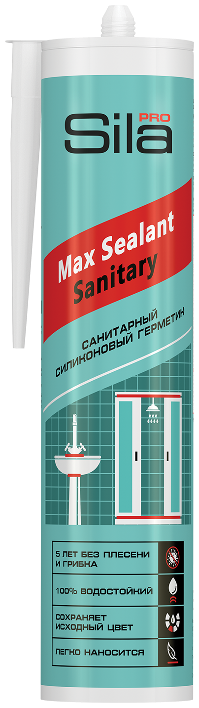 Герметик Sila PRO Max Sealant  санитарный силиконовый 290мл бесцветный